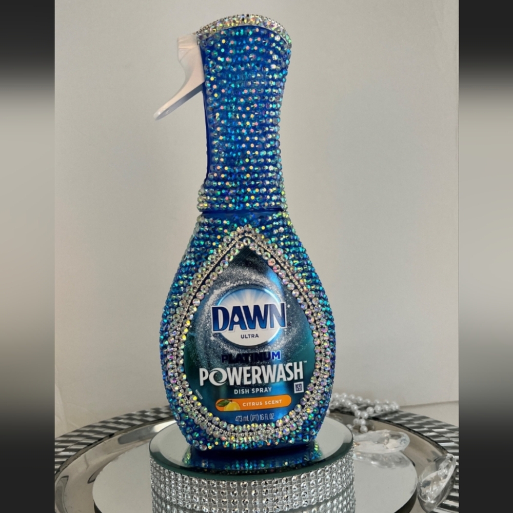 Blue Powerwash Dish Spray Bedazzled Bottle